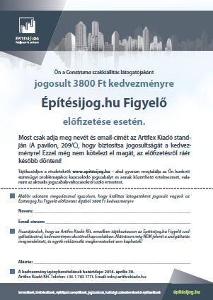 3800 forint kedvezmny az ptsijog.hu-elfizetsbl a Construma szakmai ltogatinak!