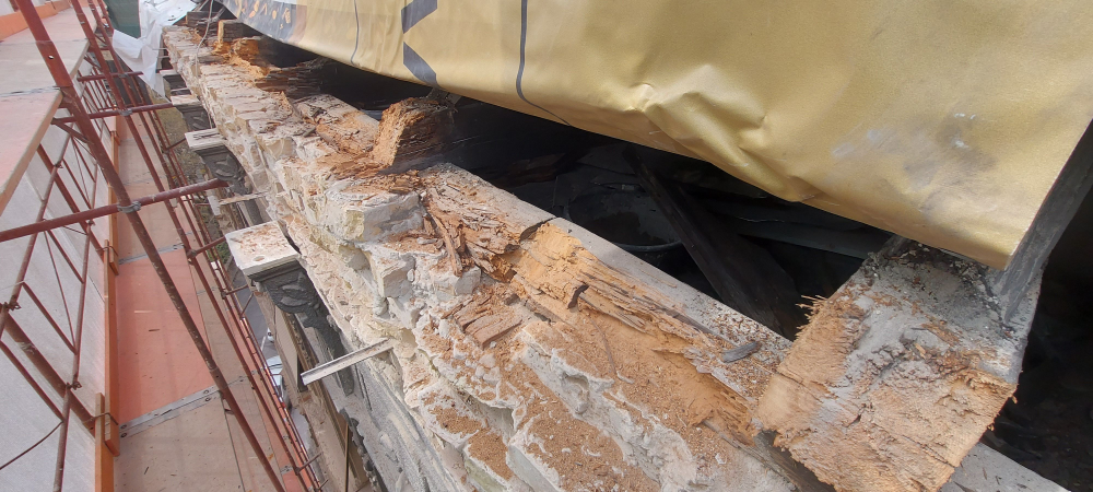 Fagerendás födém károsodása egy százhúsz éves társasházban