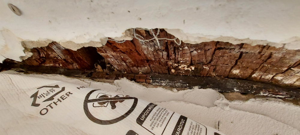 Fagerendás födém károsodása egy százhúsz éves társasházban