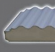 Rejtett rögzítésű szinushullámú homlokzatpanel Rejtett rögzítésű szinushullámú homlokzatpanel